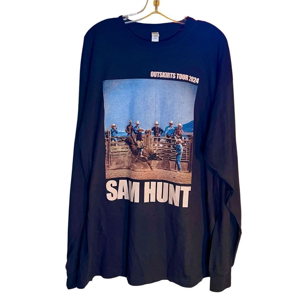Sam Hunt 2024 Outskirts Tour Long Sleeve Black Size 2XL EC